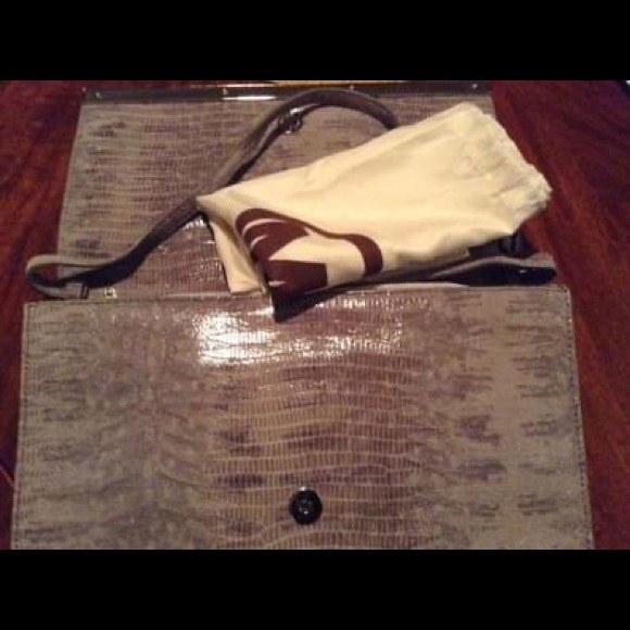 Michael Kors Leather Snake Print Clutch - Picture 6 of 12